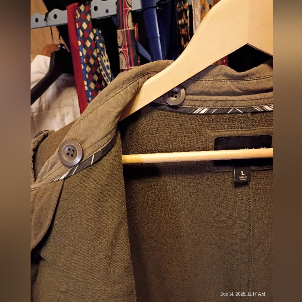 Vintage Y2K Hurley Military M-65 Field Jacket Olive Green Canvas Utility Shacket - Picture 12 of 14